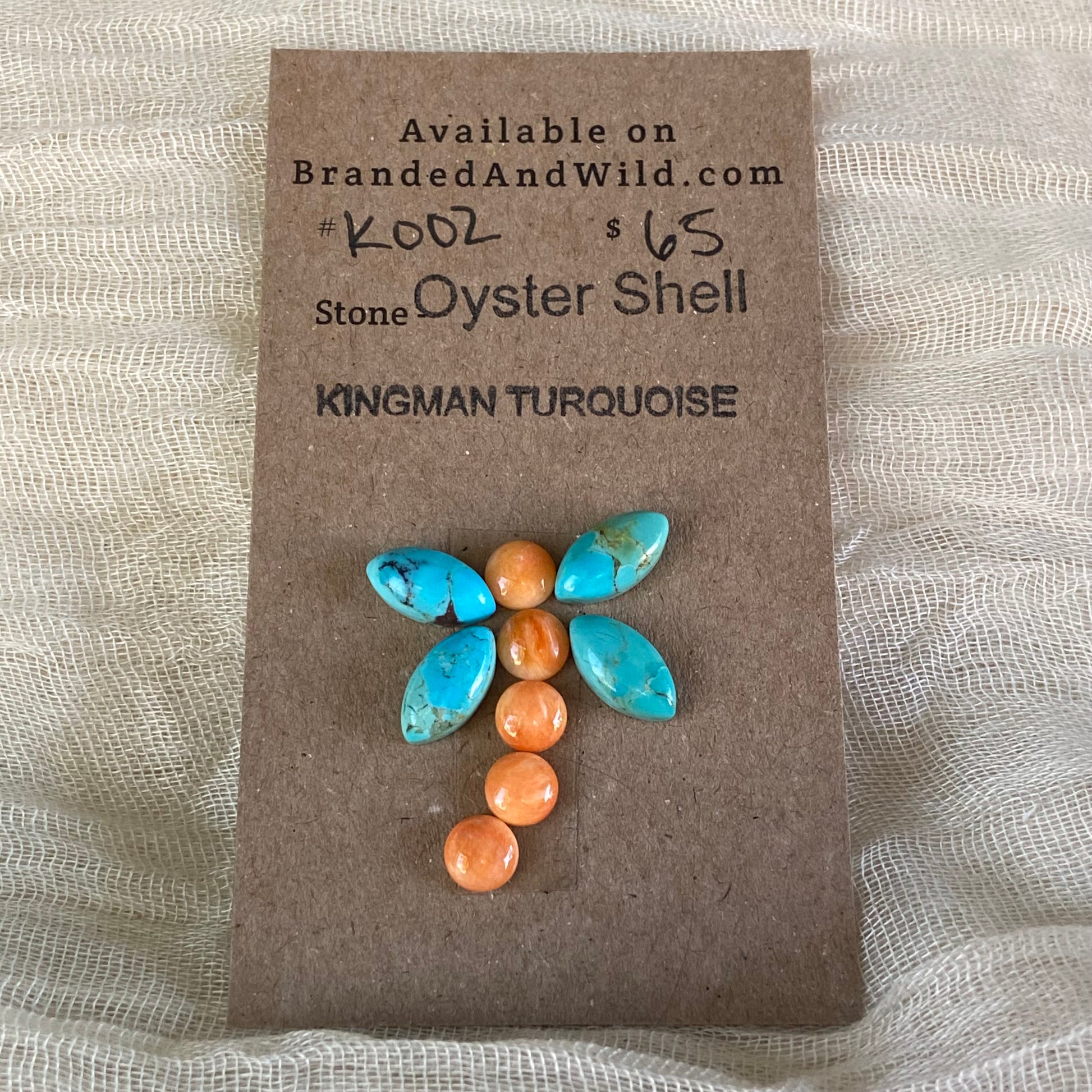 Oystershell / Kingman Turquoise Cabochon - K002 E86C78BB-1FF8-44F3-A7DE-579F212F71F0 Brandedandwild.com