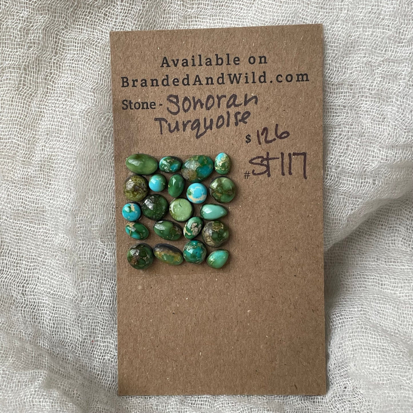 Sonoran Turquoise Cabochon - ST117 E87EAE48-DA73-41D9-963C-10C9542510E9 Brandedandwild.com