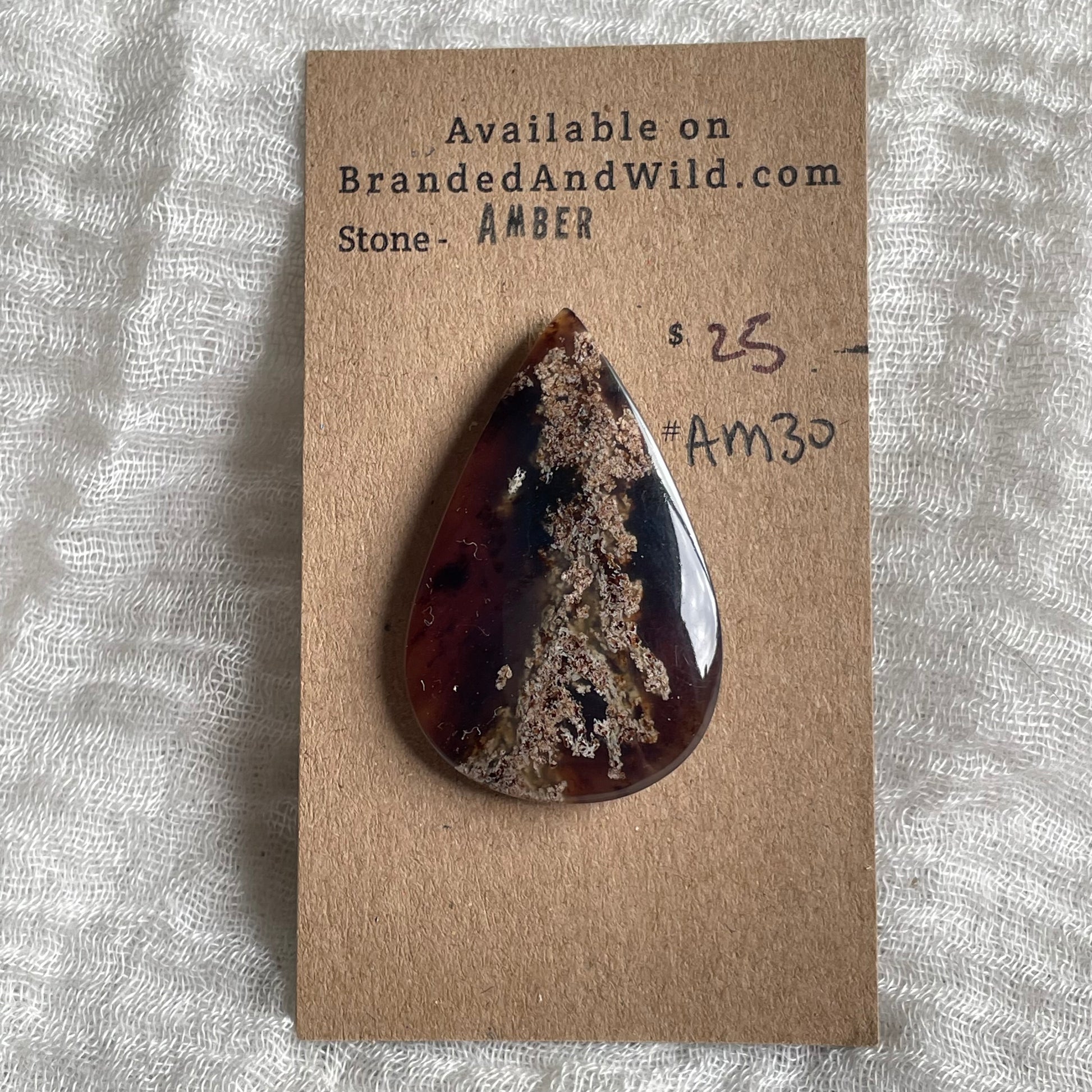Amber Cabochon AM30 E882951F-378B-4515-B401-C8E297BA6E7D Brandedandwild.com
