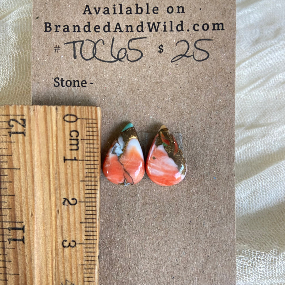 Turquoise, Oyster Shell, Copper Cabochon - TOC65 E88892DE-BC09-426C-B28A-55D57152AB56 Brandedandwild.com