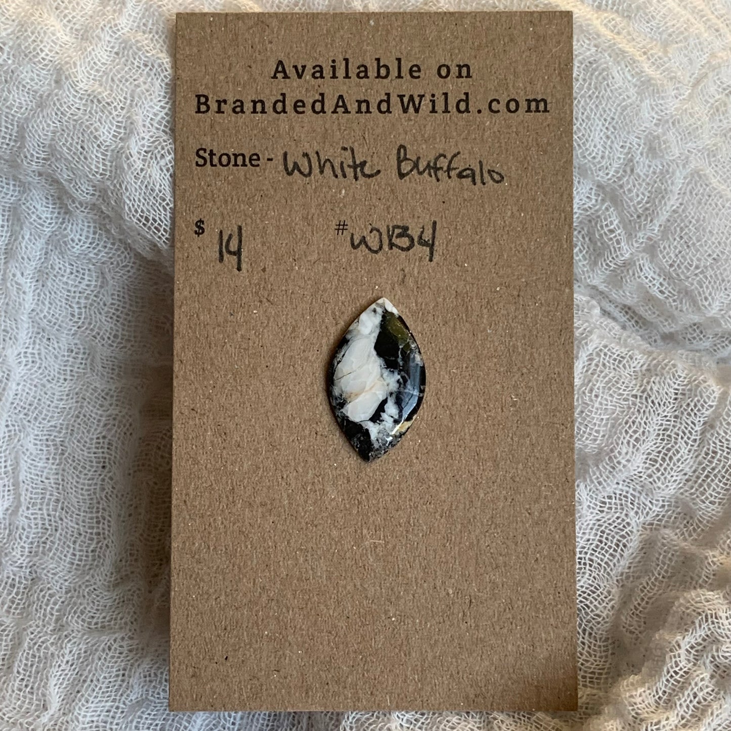 White Buffalo Turquoise Cabochon - WB4