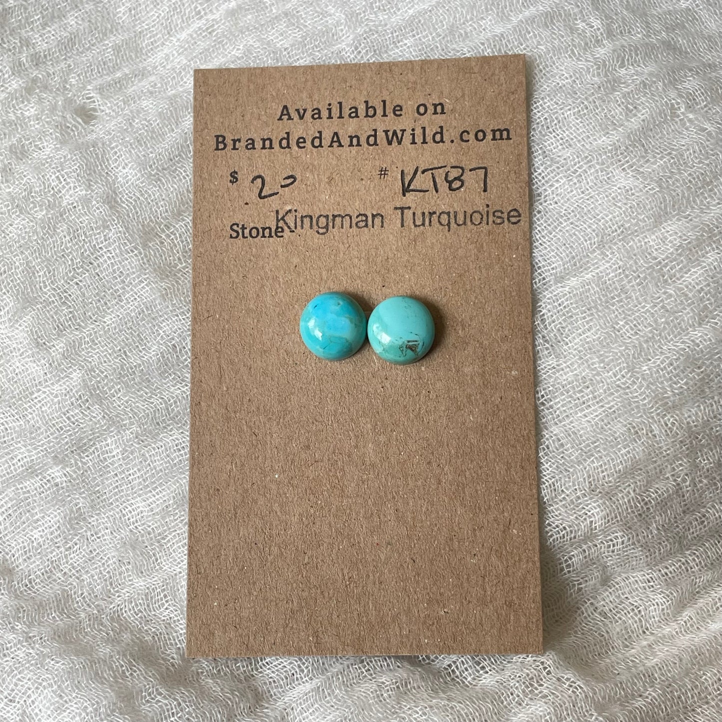 Kingman Turquoise Cabochon - KT87 E8CB9D13-40A1-4AD2-8447-84136C46FE60 Brandedandwild.com
