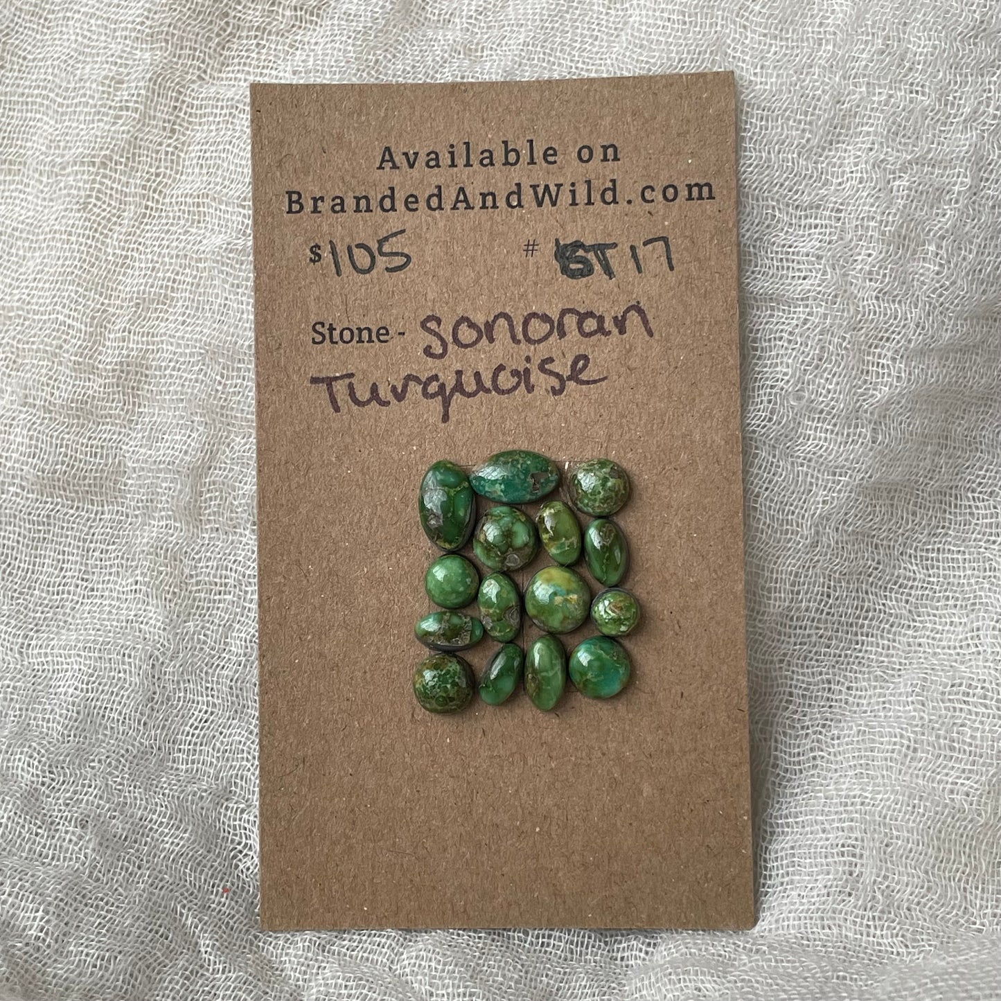 Sonoran Turquoise Cabochon - ST17 E8CE7219-7048-4412-9C36-E4D29D6BC23E Brandedandwild.com