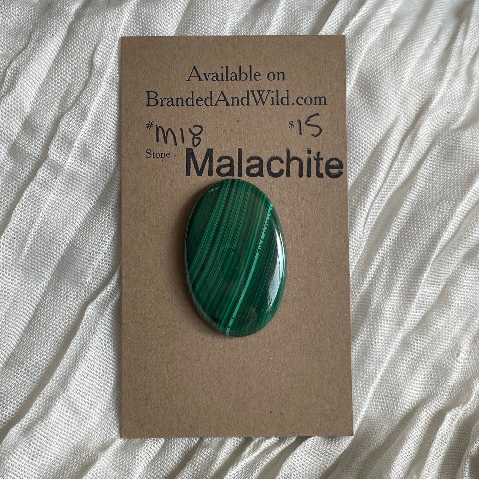Malachite Cabochon - M18 E8DA5BF2-4E68-402D-AAB8-A7F2C3008D45 Brandedandwild.com