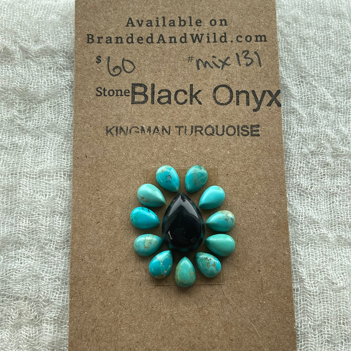 Kingman / Black Onyx Cabochon - Mix131