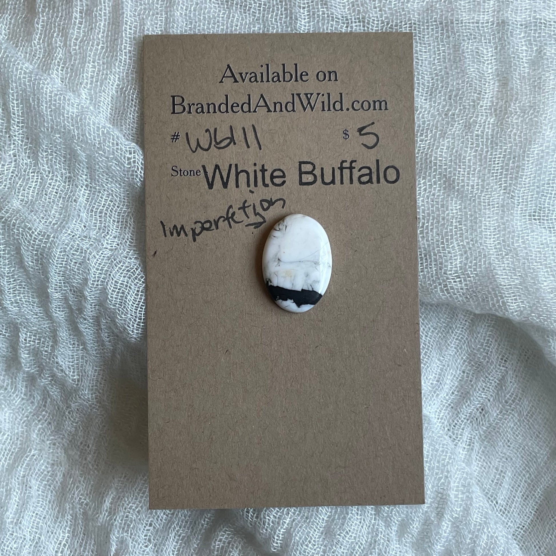 White Buffalo Cabochon - WB111 E8FC86DE-88DC-4AFF-97EA-42443B882BC3 Brandedandwild.com