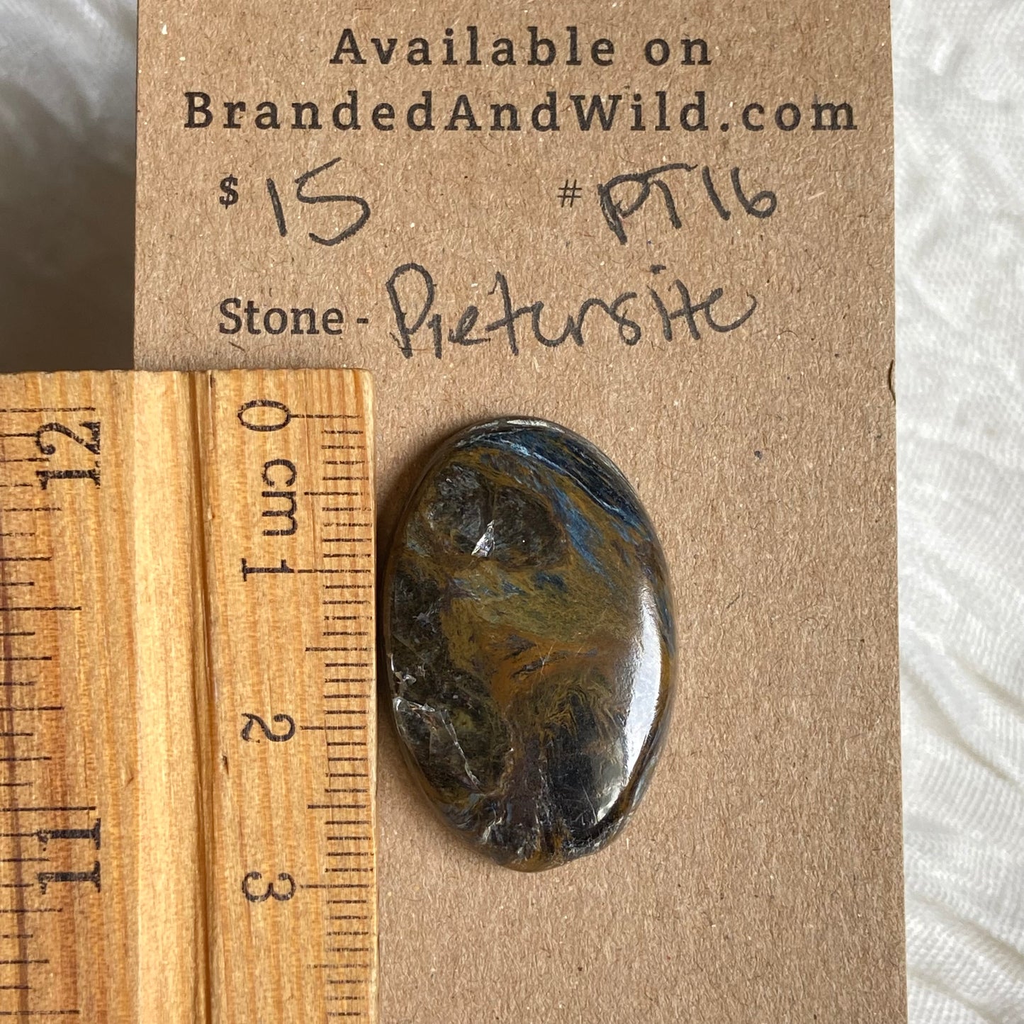 Pietersite Cabochon - PT16 E90C53A9-6D39-4103-B3D3-E0D4D5F9DED0 Brandedandwild.com