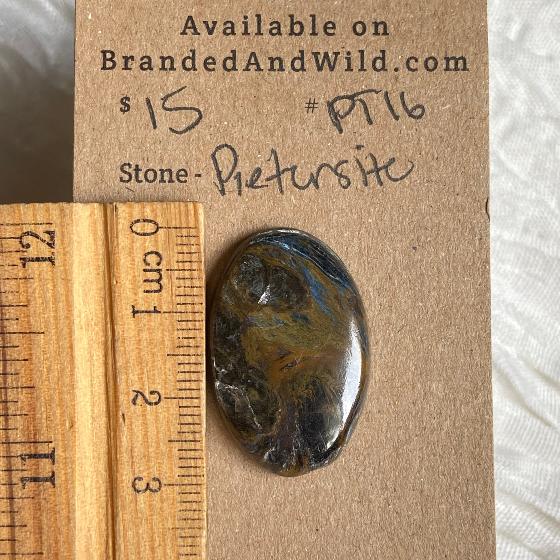 Pietersite Cabochon - PT16 E90C53A9-6D39-4103-B3D3-E0D4D5F9DED0 Brandedandwild.com
