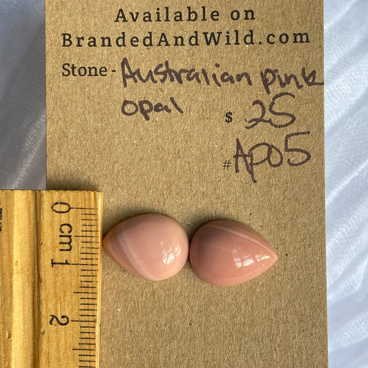 Australian Pink Opal Cabochon - APO5 E91B148E-2F0F-4544-BAB5-517E49BC989F Brandedandwild.com