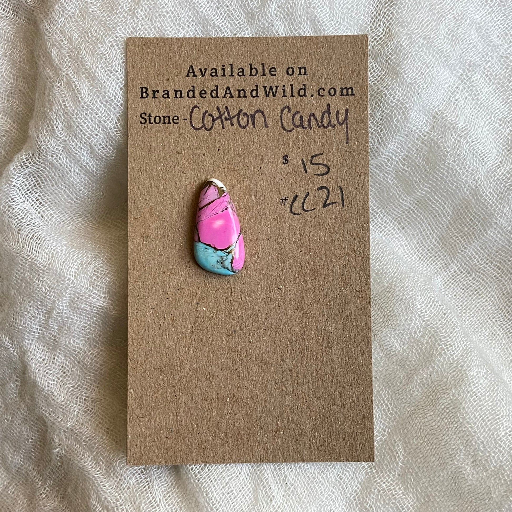 Cotton Candy Cabochon - CC21 E92EBCFD-5541-431A-B907-280B6502BA88 Brandedandwild.com