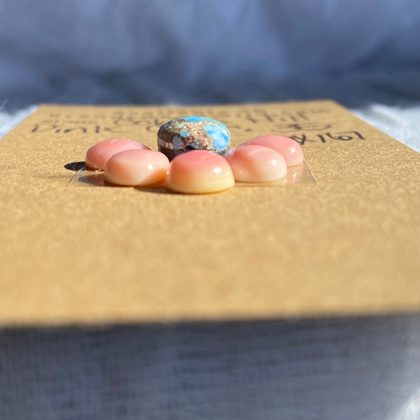 Golden Hill/Pink Conch Cabochon - Mix167