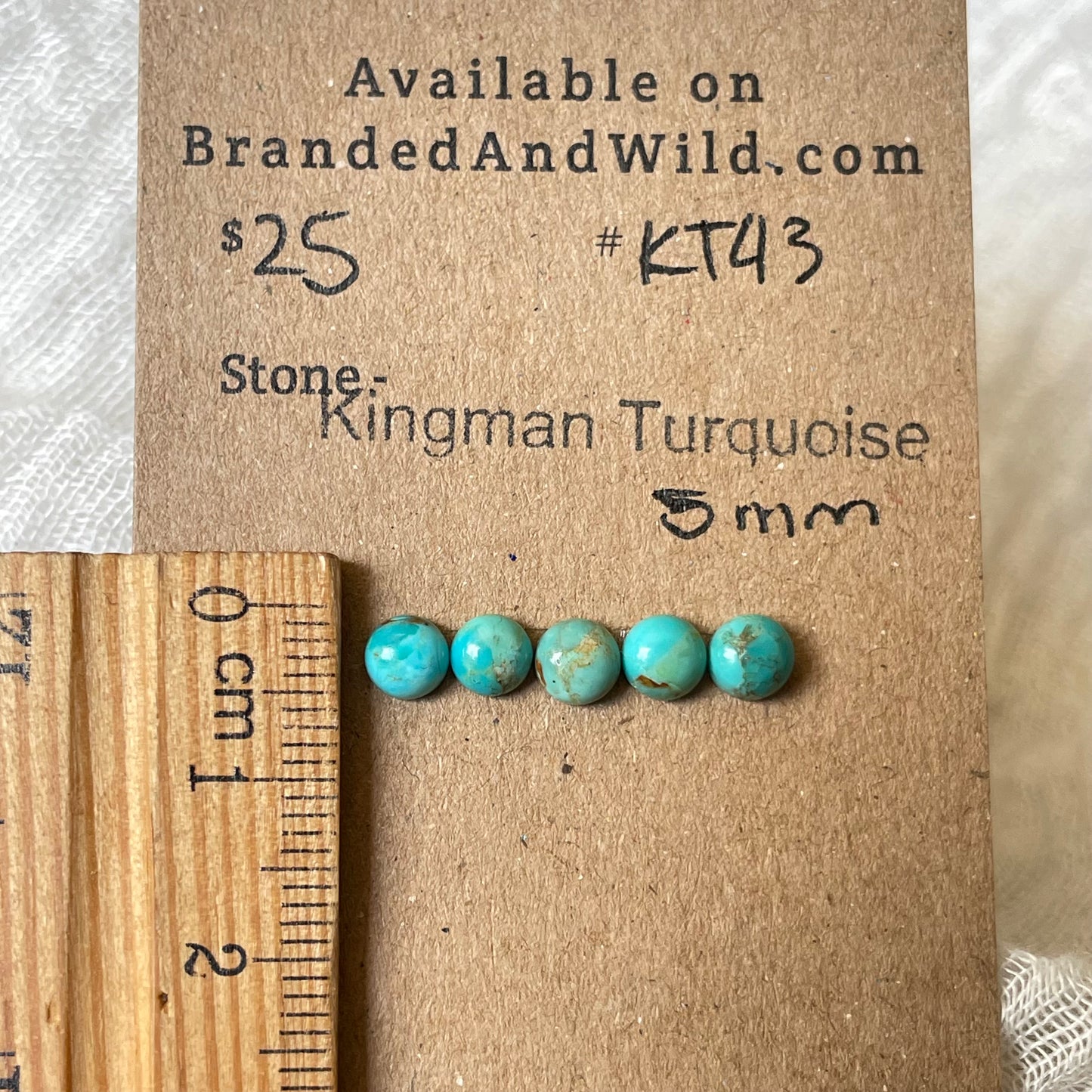 Kingman Turquoise Cabochon - KT43 E93CBC1B-A9F3-47A1-8EF1-7E11AF1CD9B5 Brandedandwild.com