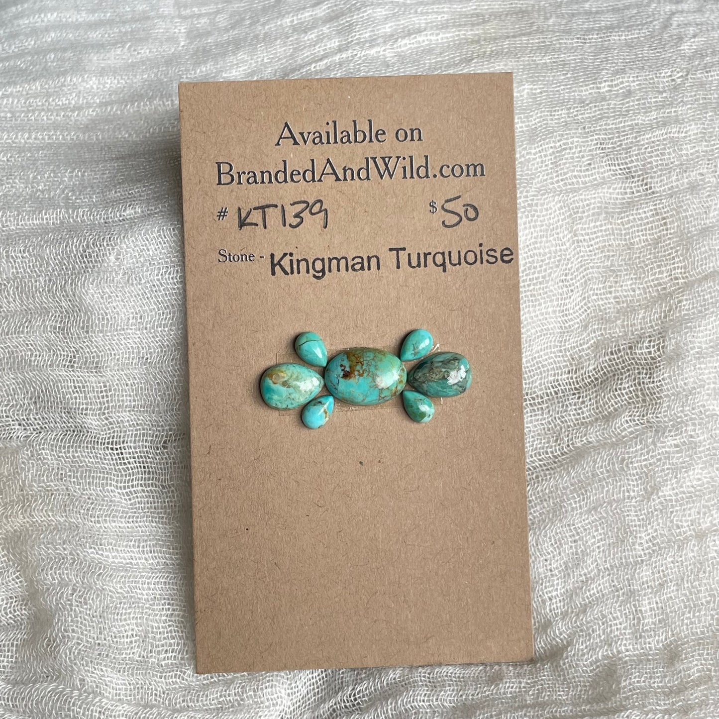 Kingman Turquoise Cabochon - KT139 E959090C-1489-44DC-B330-82935020D953 Brandedandwild.com