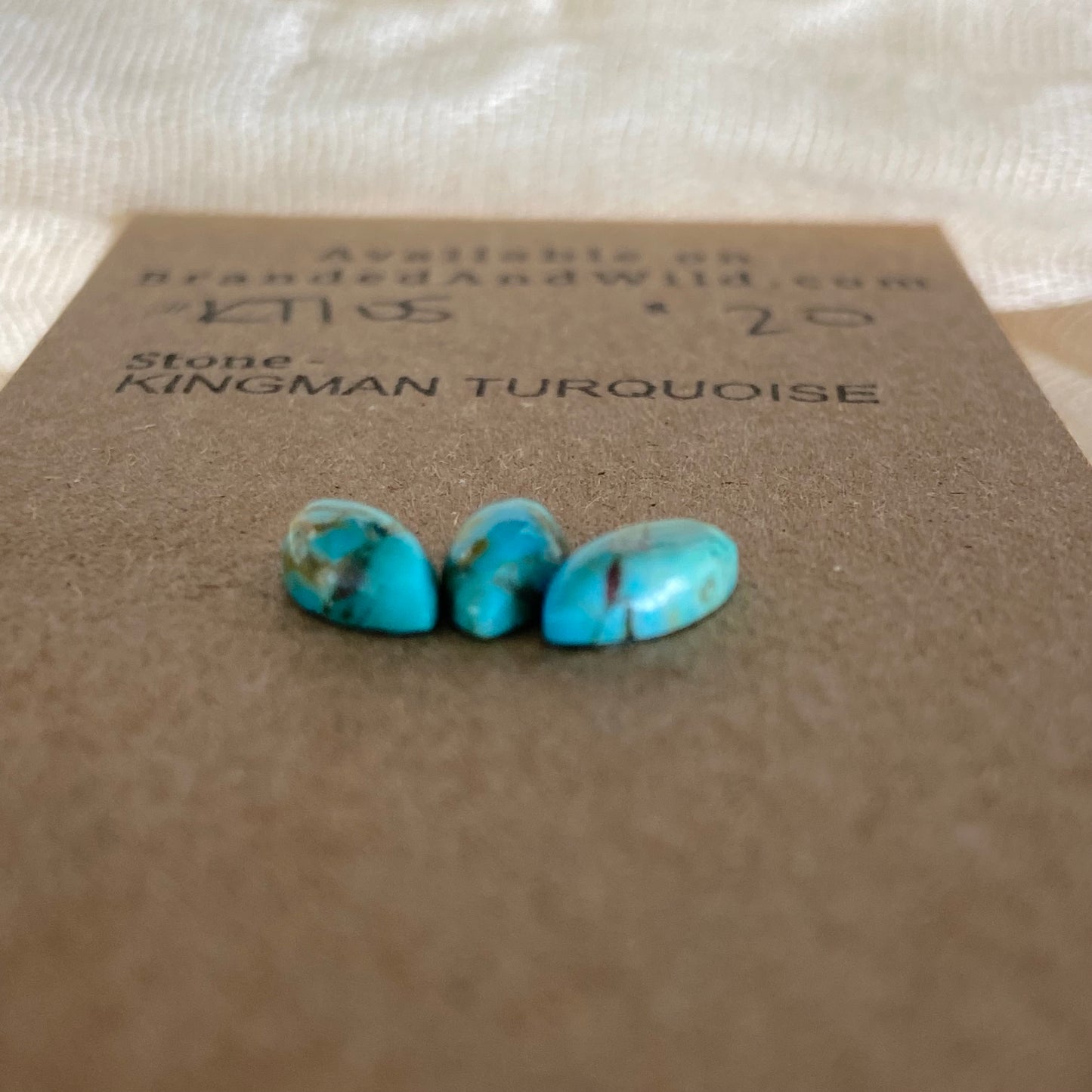 Kingman Turquoise Cabochon - KT105 E9712098-0C71-4776-A405-809FA2A2930D Brandedandwild.com