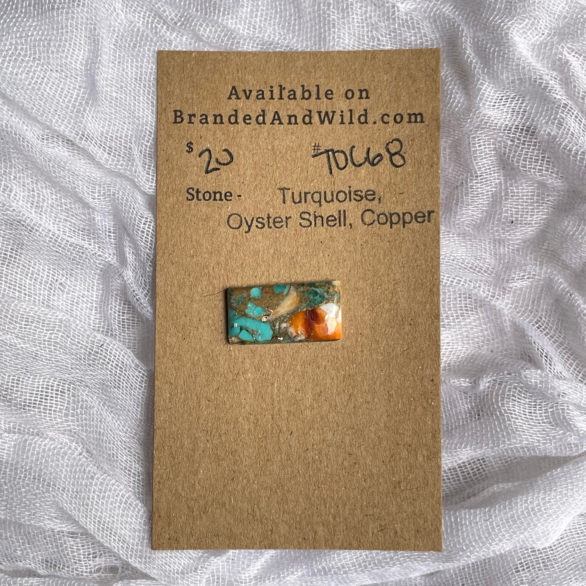 Turquoise, Oystershell, Copper Cabochon - TOC68 E988561C-C422-4ADC-898D-66D1B0643F6B Brandedandwild.com