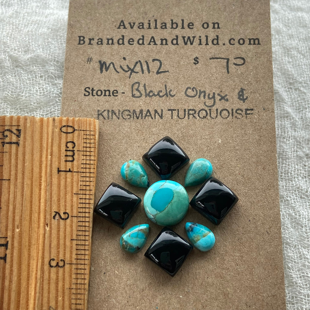 Kingman / Black Onyx Cabochon - Mix112