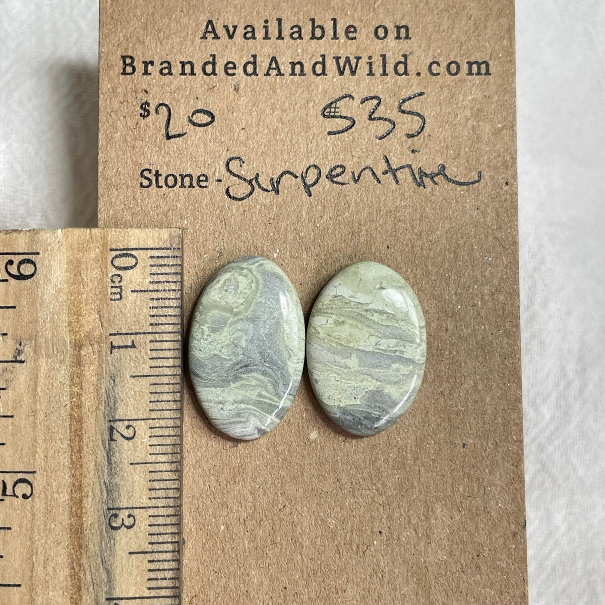Serpentine - Cabochon - S35 E9B0DBA5-D34B-4DD0-963E-414772E39697 Brandedandwild.com