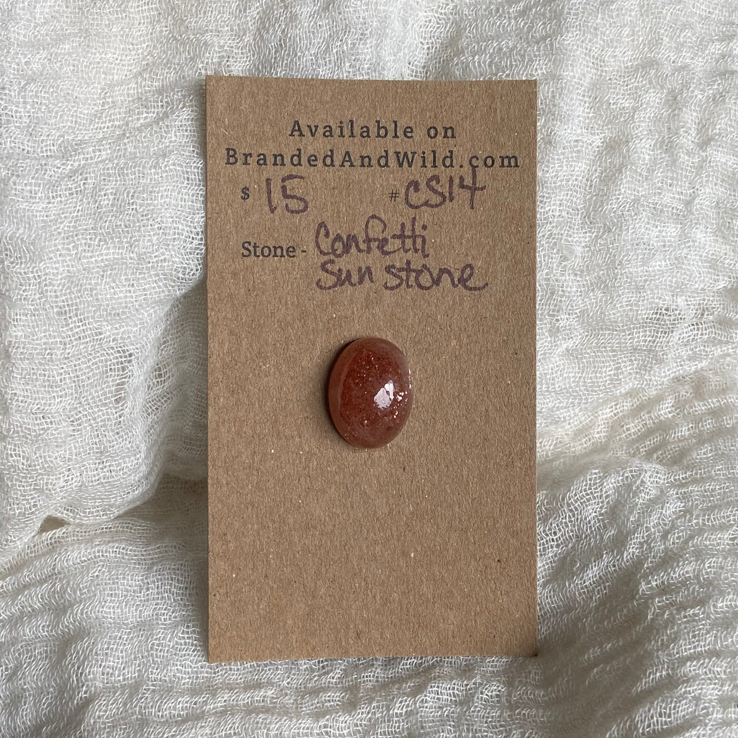Confetti Sunstone Cabochon - CS14 E9E2F5BF-B36C-4361-905A-C85EB3009B69 Brandedandwild.com