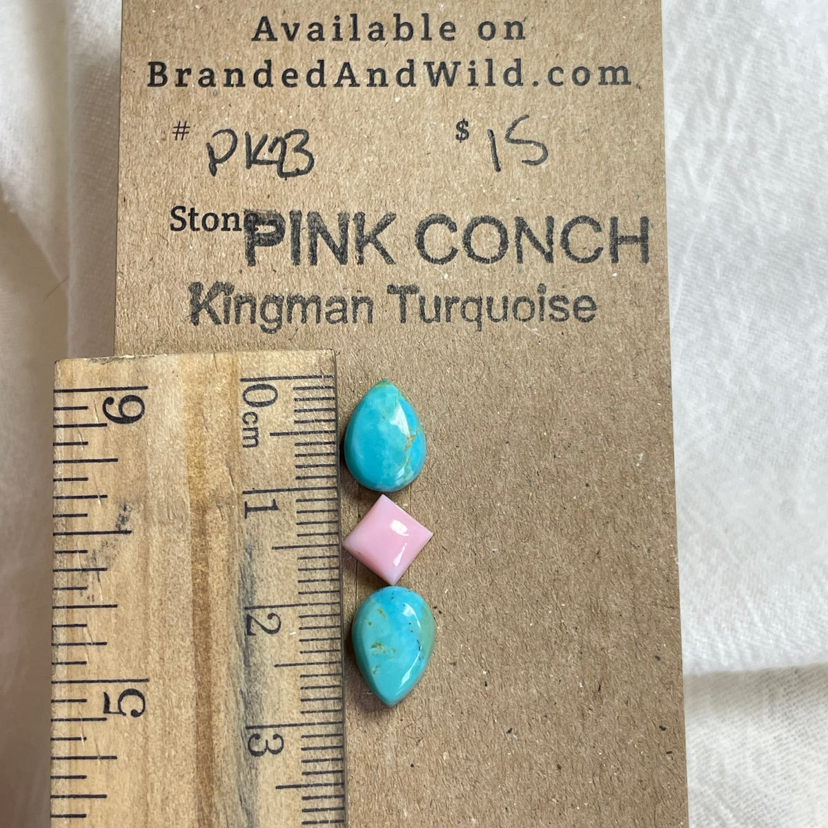 Pink Conch / Kingman Turquoise Cabochon - PK23 E9EED7F8-3D8E-4710-8DF3-1F801BDF2218 Brandedandwild.com