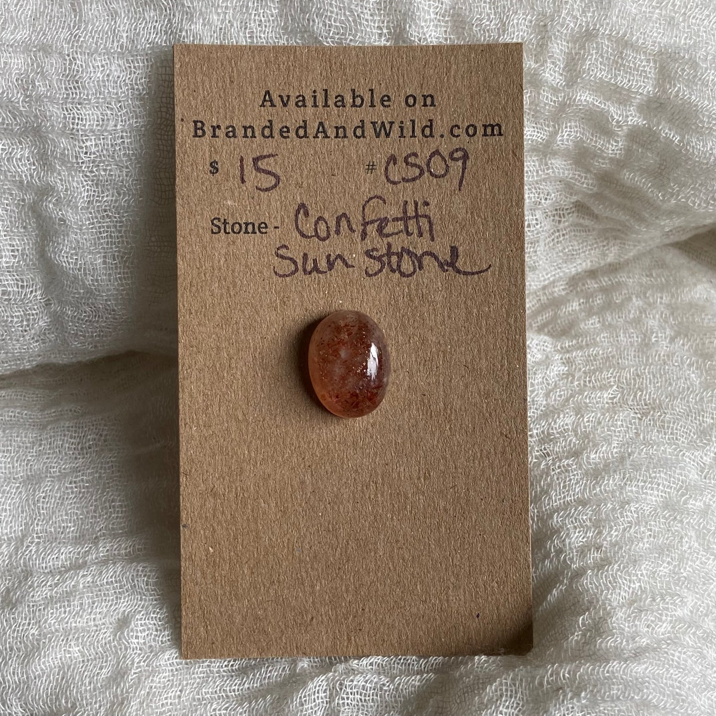 Confetti Sunstone Cabochon - CS09 E9FBB70A-6976-4448-B9D8-5420301A80F4 Brandedandwild.com