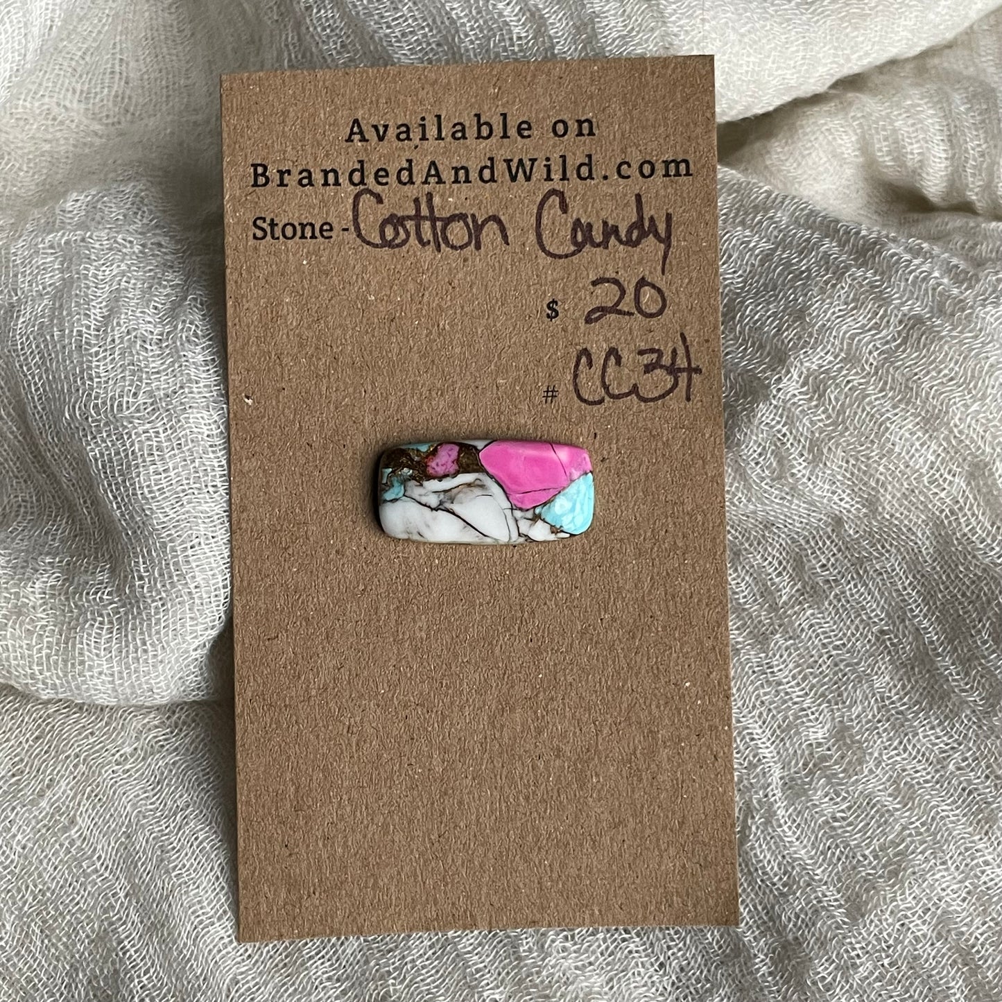 Cotton Candy Cabochon - CC34 EA03FE38-0D79-49F0-A3EA-5E1F66C4705A Brandedandwild.com