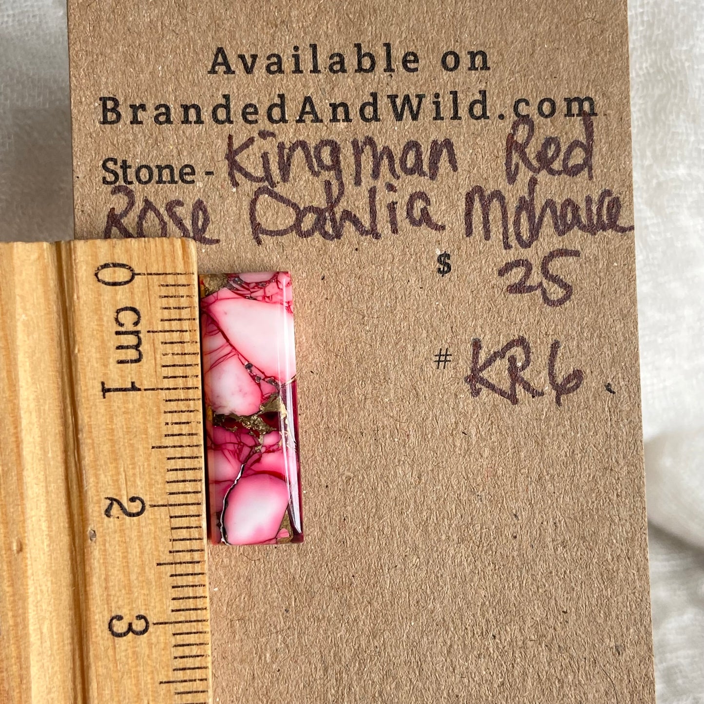 Kingman Red Dahlia Rose Mohave Cabochon - KR6