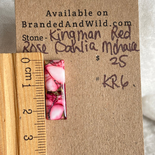 Kingman Red Dahlia Rose Mohave Cabochon - KR6