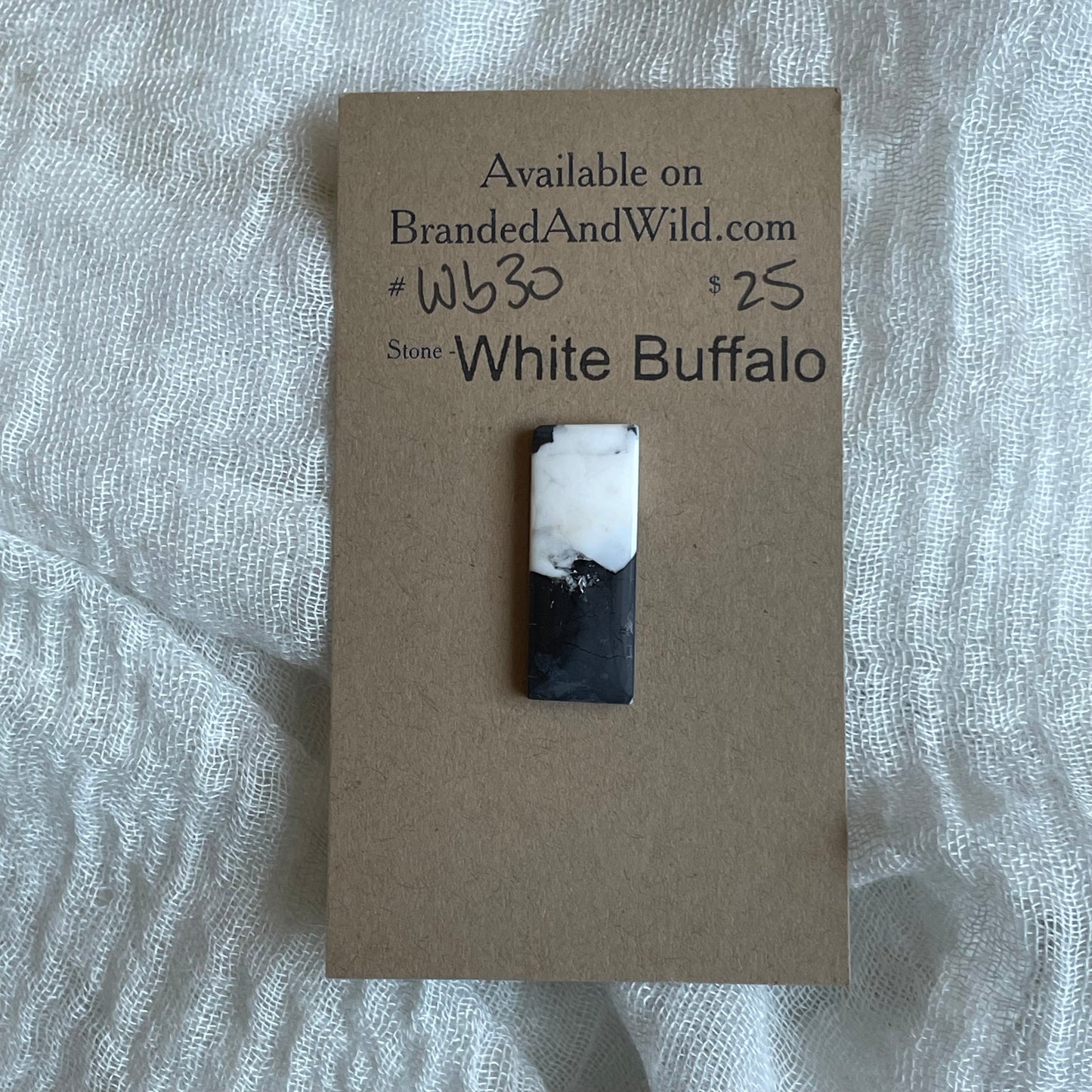 White Buffalo Cabochon - WB30 EA3DC572-3353-4D0C-A62B-B3B7203CF473 Brandedandwild.com