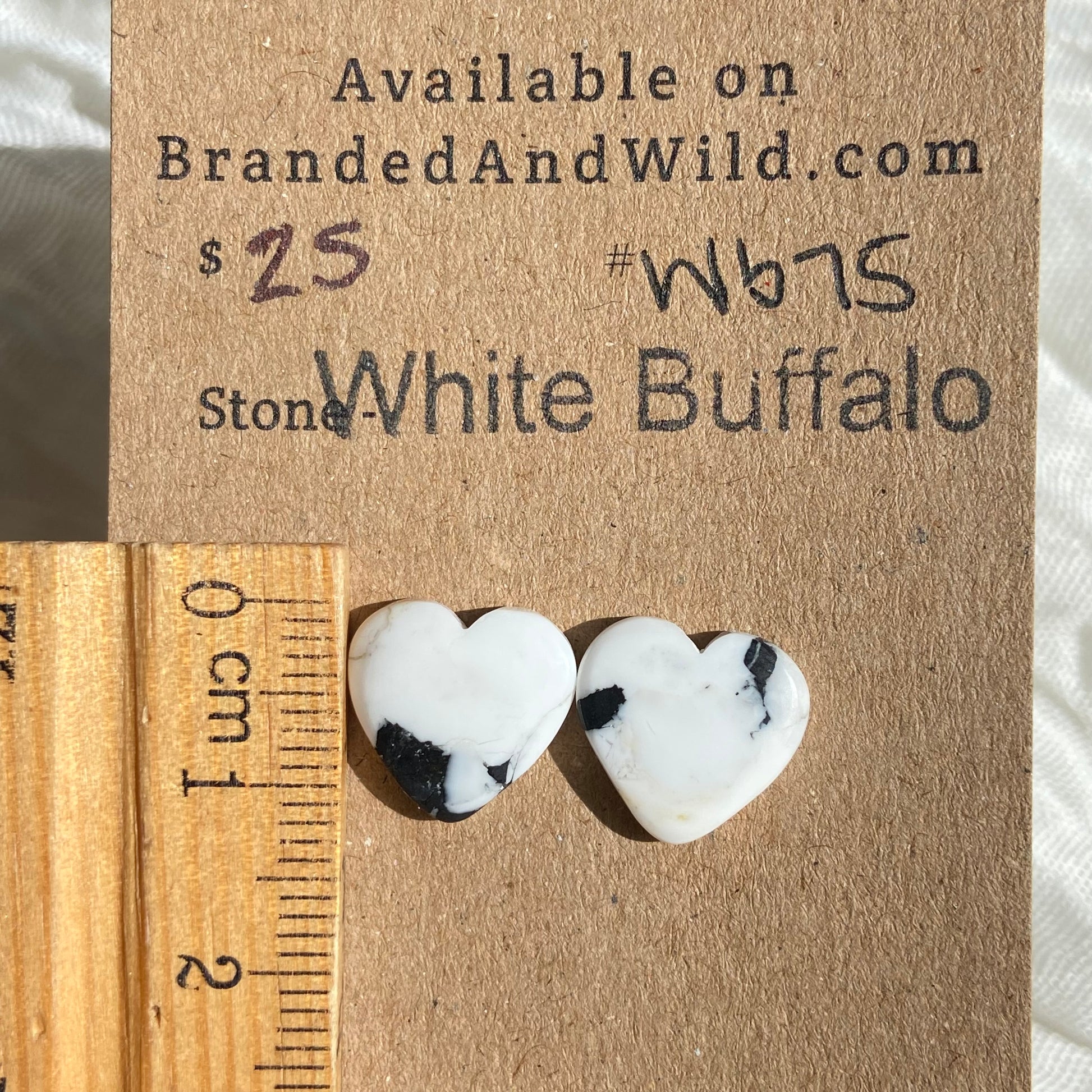 White Buffalo Cabochon - WB75 EA483FDE-BF21-4E8A-B1CA-329EC2B687C7 Brandedandwild.com