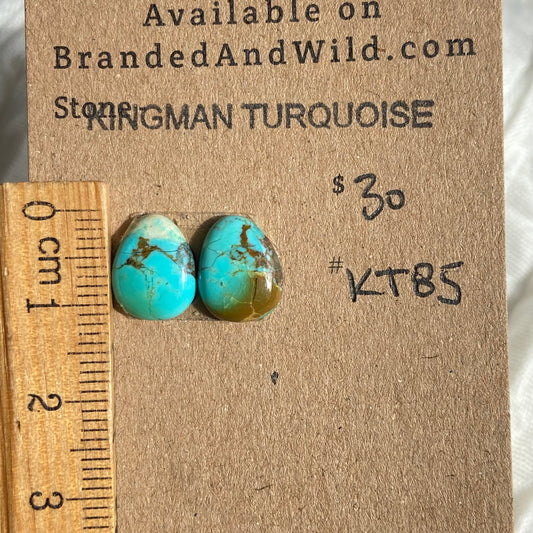 Kingman Turquoise Cabochon - KT85 EA559208-CD9B-4954-B0E4-DF7186F66E24 Brandedandwild.com