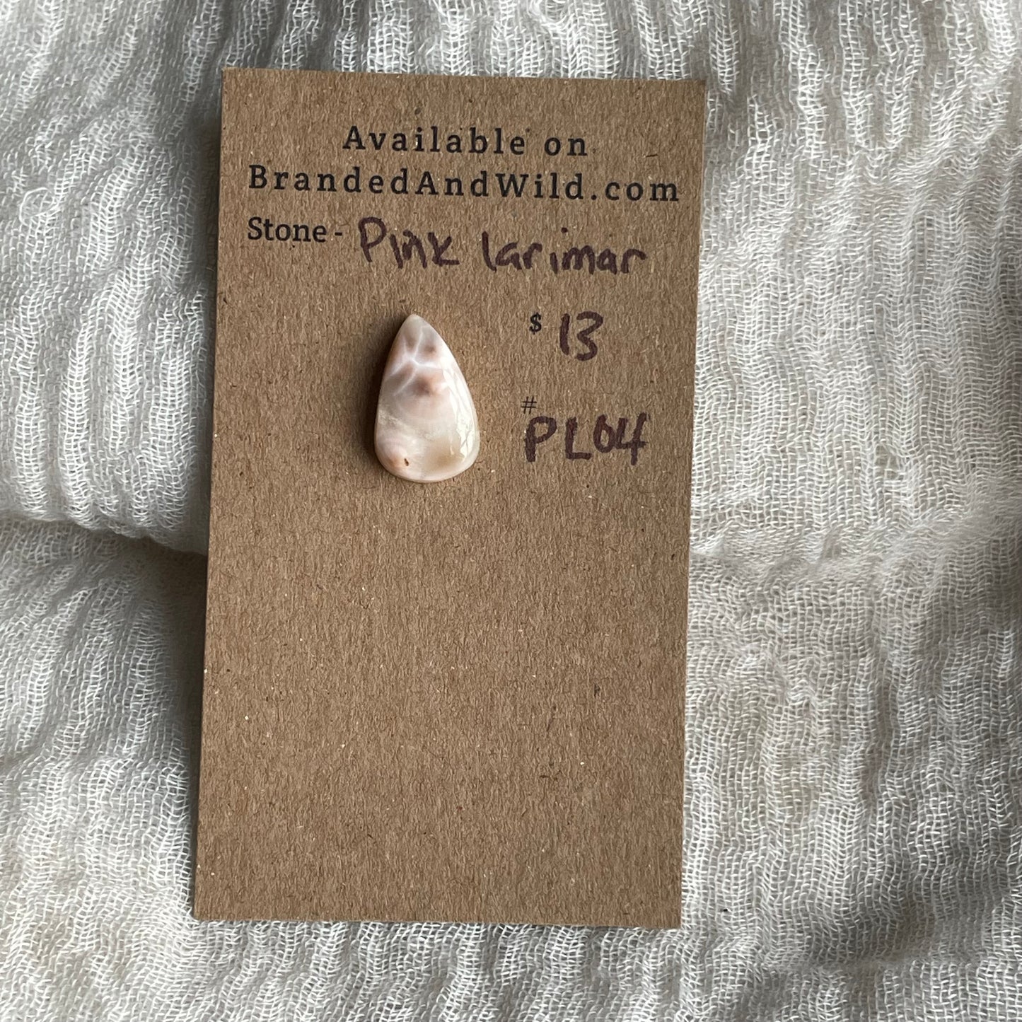 Pink Larimar Cabochon - PL04 EA58EE43-6696-4A0D-A64D-CE6D93DD06A0 Brandedandwild.com