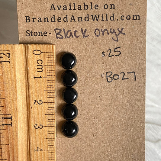 Black Onyx - Cabochon - B027 EAA23B3F-9832-4A64-A50F-24373FFC61A3 Brandedandwild.com