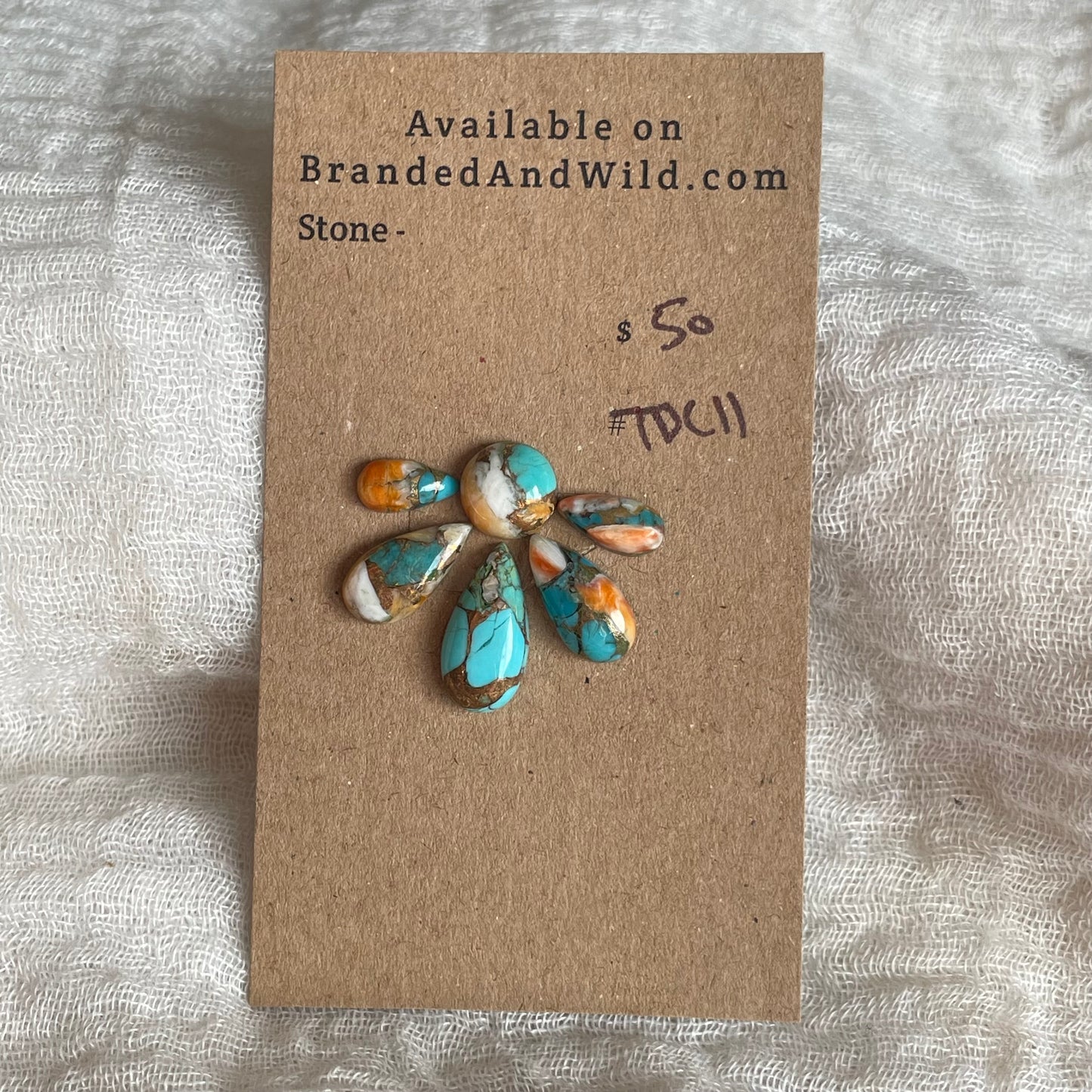 Turquoise, Oystershell, Copper Cabochon - TOC11