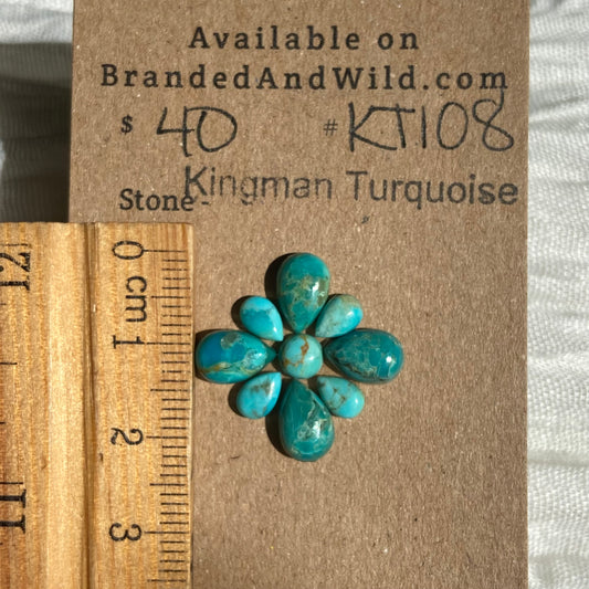 Kingman Turquoise Cabochon - KT108 EAFBCDC1-9222-4DCB-84D2-58BD29797A57 Brandedandwild.com
