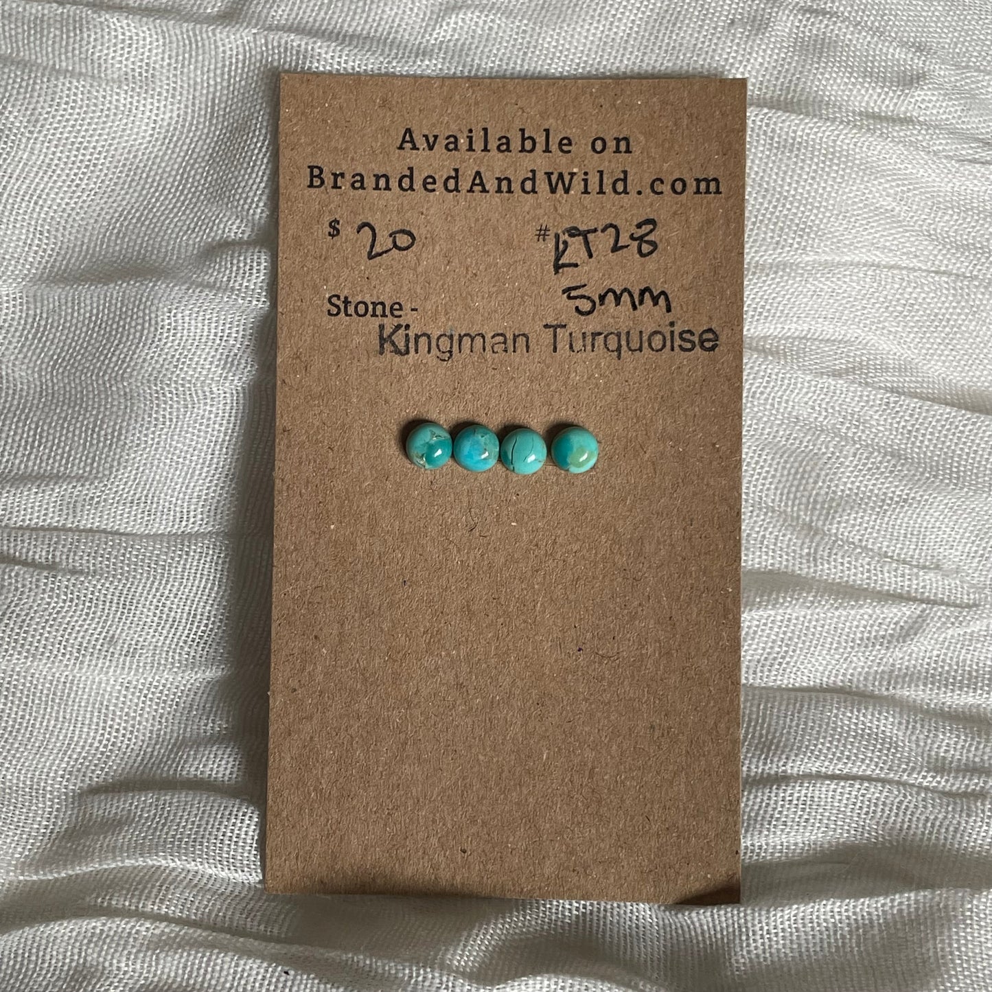 Kingman Turquoise Cabochon - KT28 EB0AA920-37B9-45EB-B78D-0A2CD68BE735 Brandedandwild.com