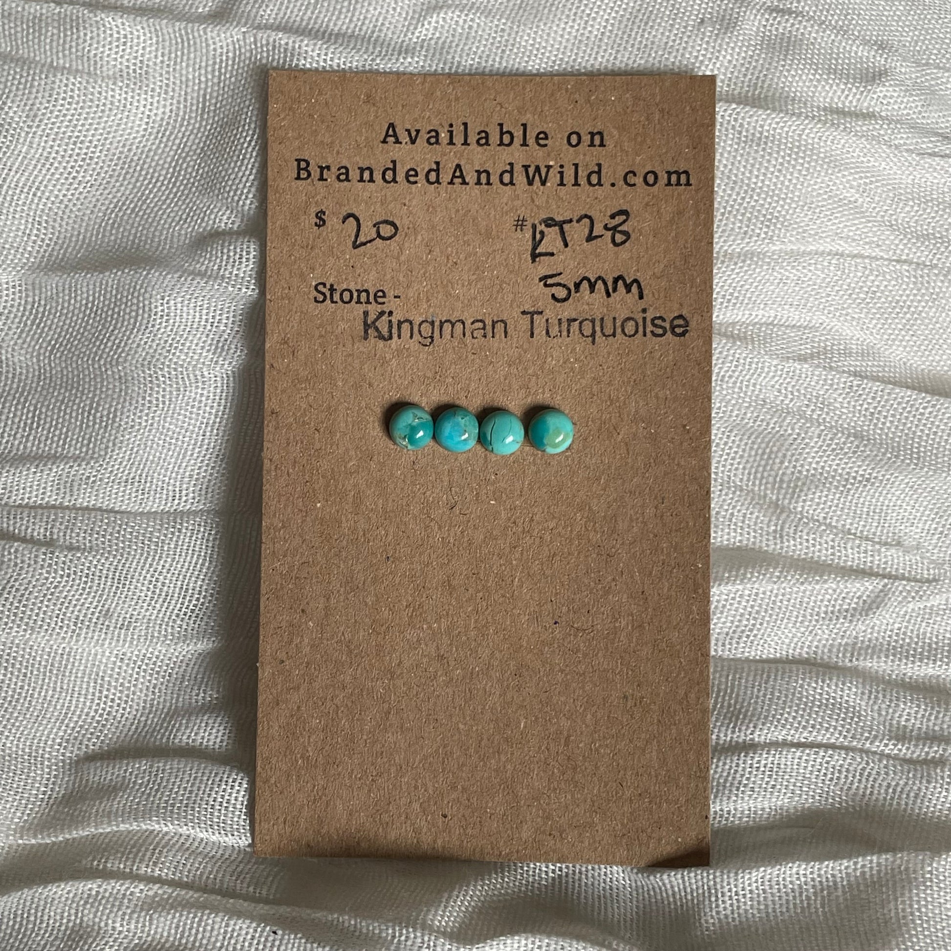 Kingman Turquoise Cabochon - KT28 EB0AA920-37B9-45EB-B78D-0A2CD68BE735 Brandedandwild.com