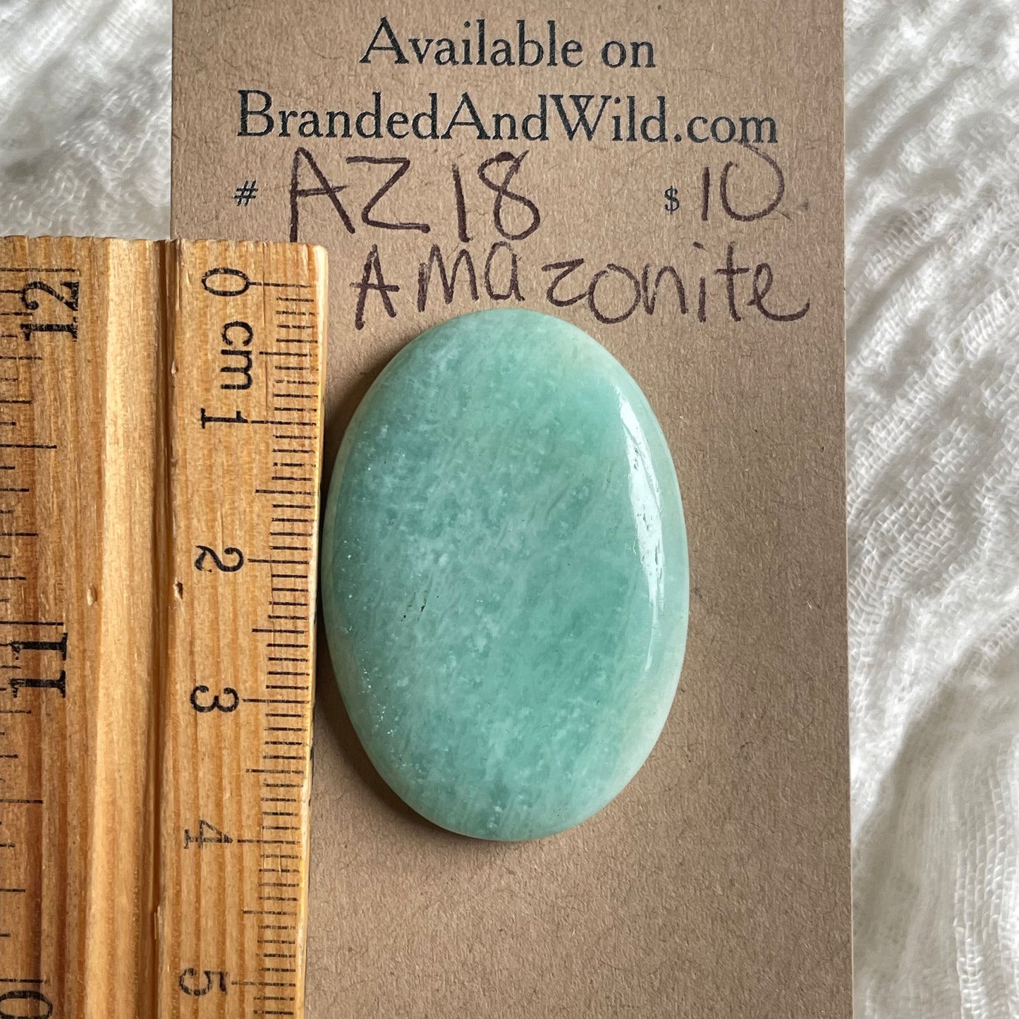 Amazonite Cabochon - AZ18 EB1274F1-40D4-4DE5-985E-A7270F5B8057 Brandedandwild.com