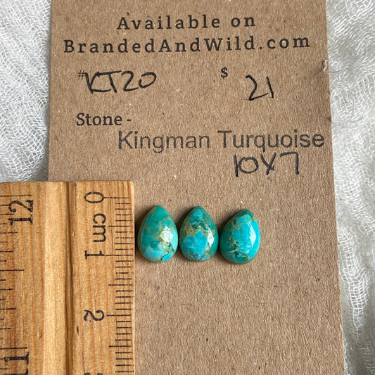 Kingman Turquoise Cabochon - KT20 EB258E14-6690-49BC-BFCA-26F278B31B86 Brandedandwild.com