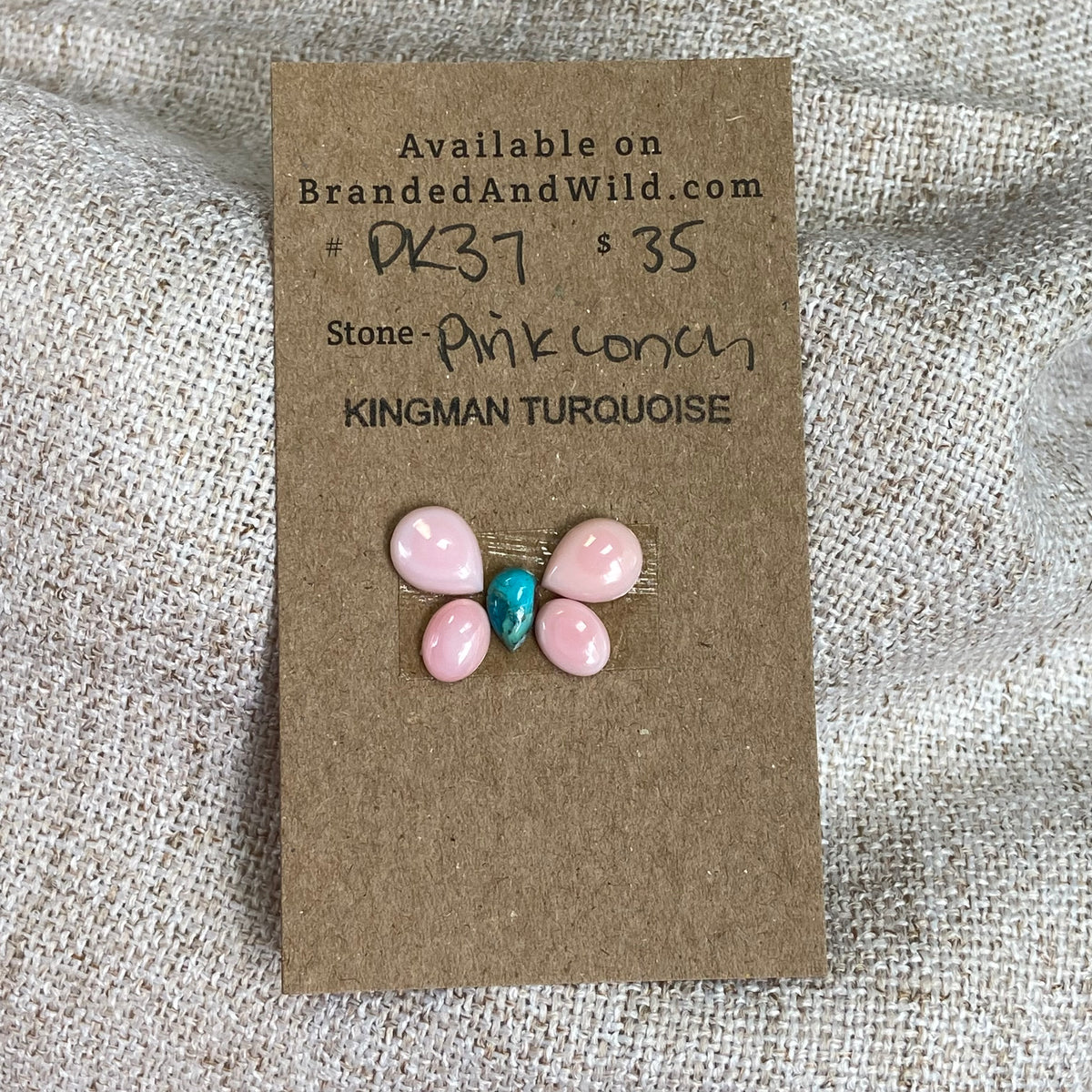 Pink Conch / Kingman Cabochon - PK37 EB2ED234-8D63-40D5-9F7A-D3E66EA907AD Brandedandwild.com
