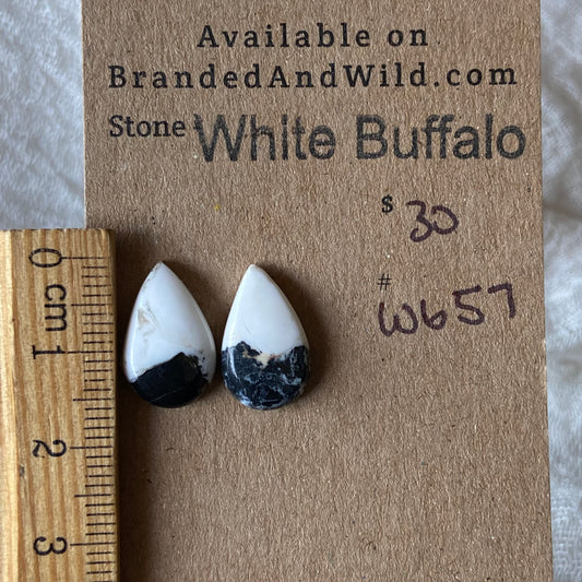 White Buffalo Cabochon - WB57