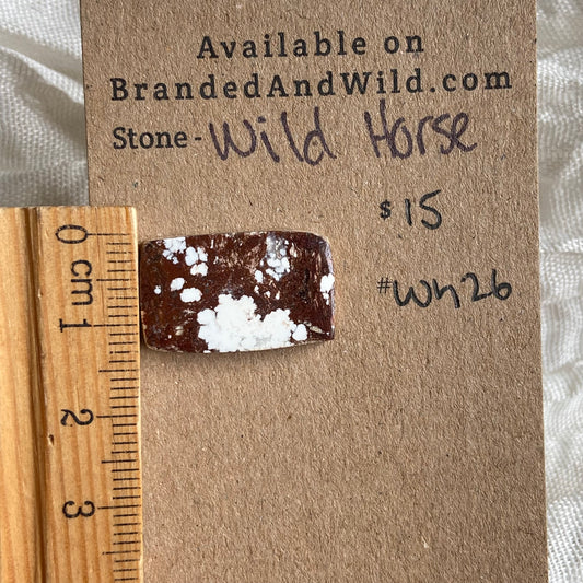 Wild Horse Cabochon - WH26 EB5FC201-FB74-4D77-B2E8-A3758570D4E6 Brandedandwild.com