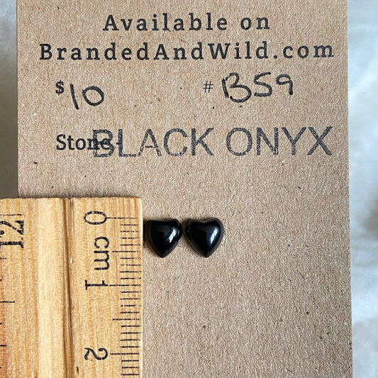 Black Onyx Cabochon - B59 EB7D7523-A607-4DA9-9C5A-6614131CAD8E Brandedandwild.com