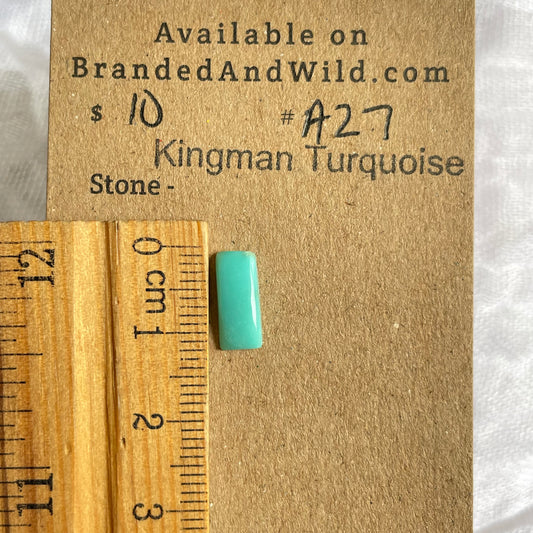 Kingman Turquoise Cabochon - KT27 EB7D983B-61C3-493C-88AC-3FB622C45FE6 Brandedandwild.com