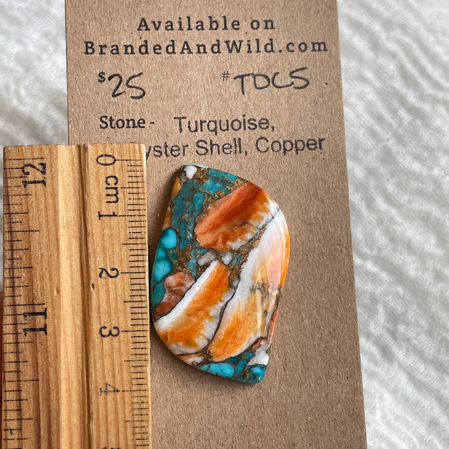 Turquoise, Oystershell, Copper Cabochon - TOC5 EB8FA8B4-EB2C-49DE-95DA-3EBD5D075D74 Brandedandwild.com