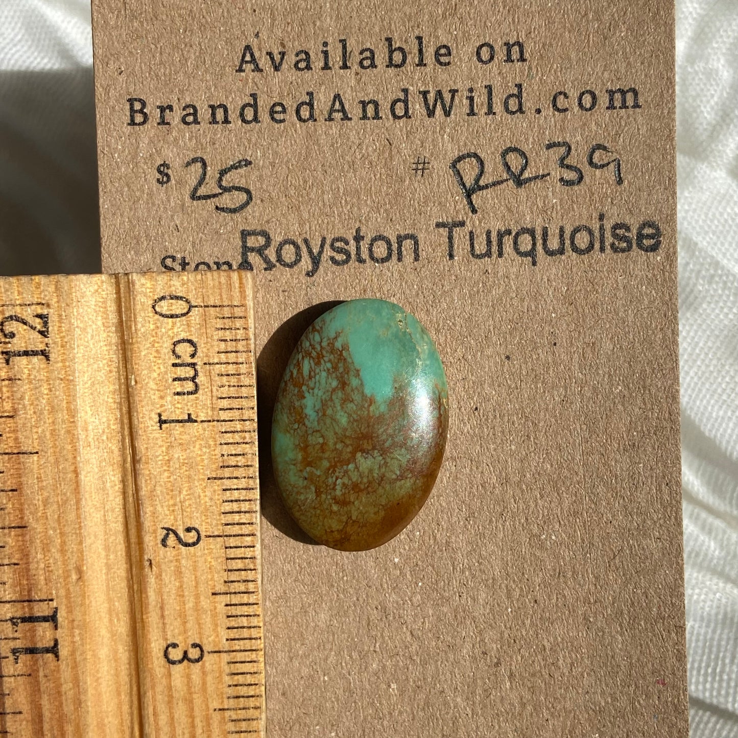 Royston Ribbon Turquoise Cabochon RR39 EBA3BA0B-3BA2-47D5-8ADD-34A3D5780F39 Brandedandwild.com