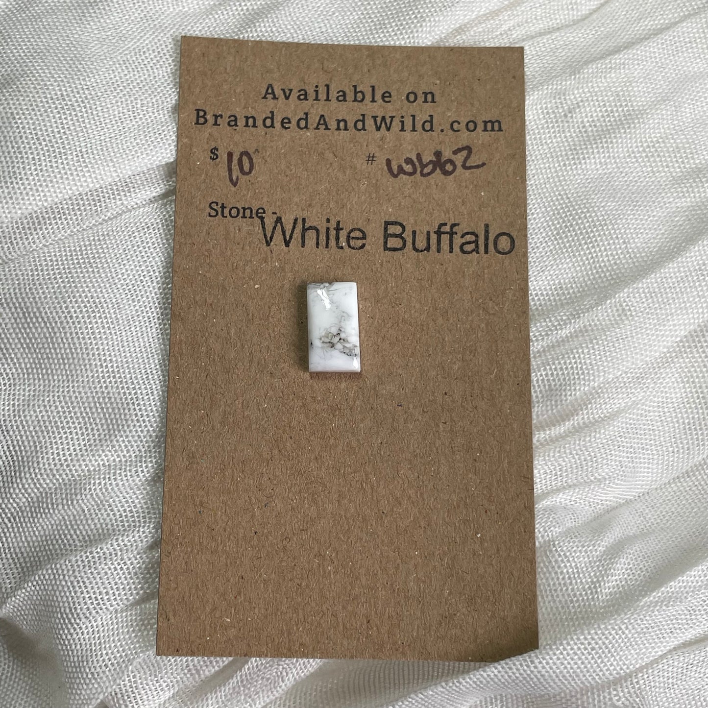 White Buffalo Cabochon - WB62 EBCD3931-6625-4A81-B53A-FF3B067257C2 Brandedandwild.com