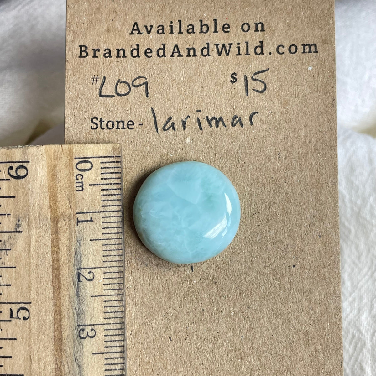 Larimar Cabochon - L09 EBCF7A18-FDF7-4708-BF13-4924316D0AC9 Brandedandwild.com