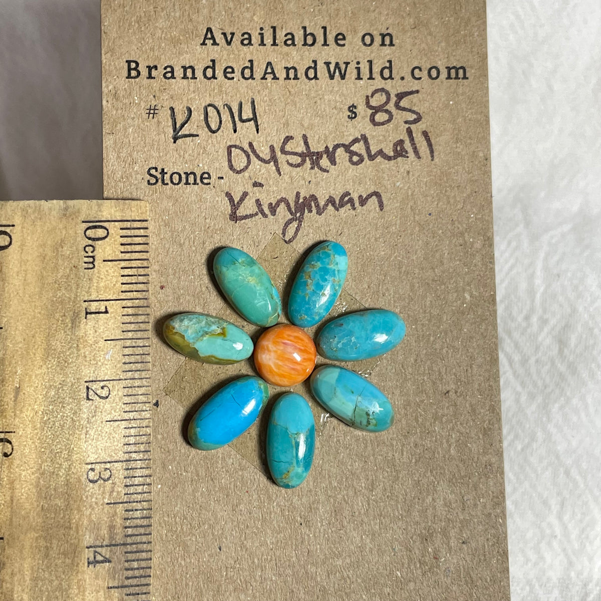 Kingman Turquoise / Oyster Shell Cabochon - KO14