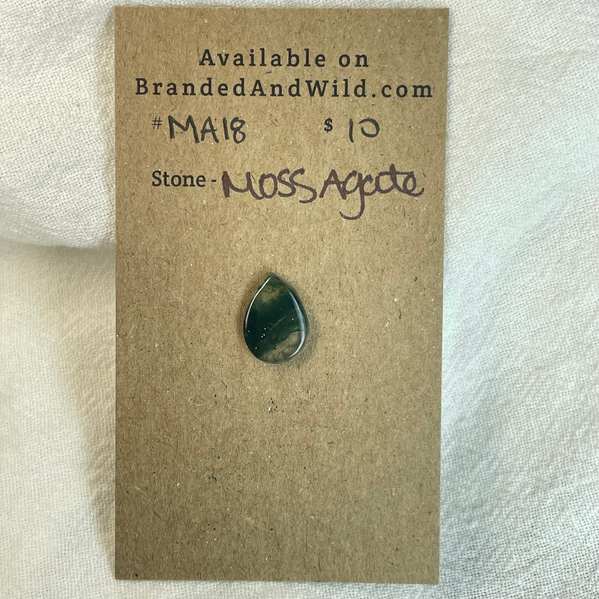 Moss Agate Cabochon - MA18 EBE86B4D-84A1-46BE-8B8A-C7CD875D354C Brandedandwild.com