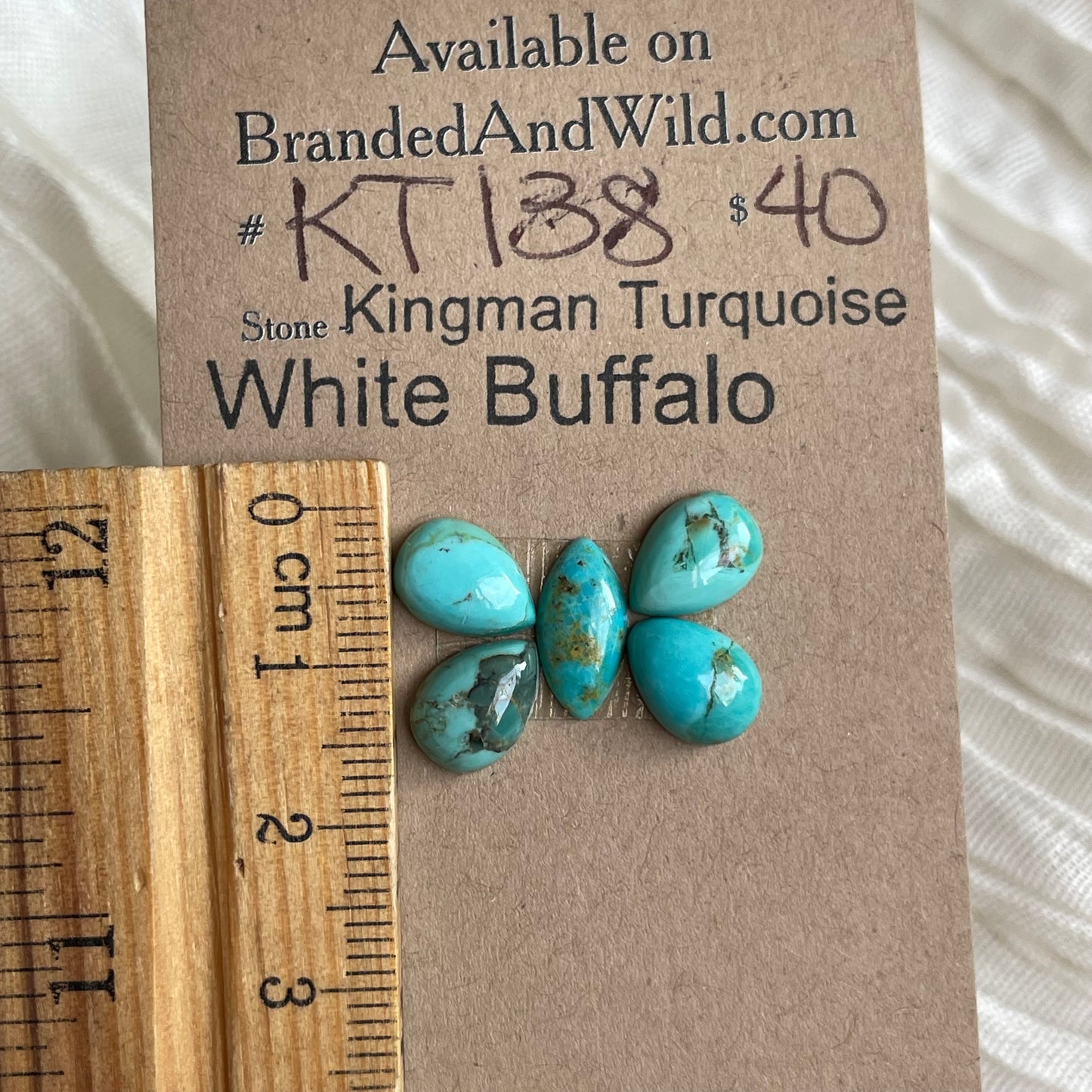 Kingman Turquoise Cabochon - KT138 EC286CD7-399E-4C06-B290-202E30FE2651 Brandedandwild.com